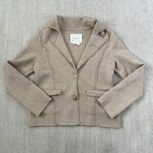 by Anthropologie Tan Cardigan Sweater Blazer Jacket M